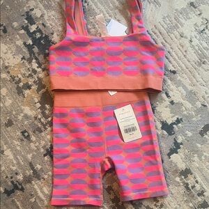 Fabletics Pink and Purple Athletic Shorts